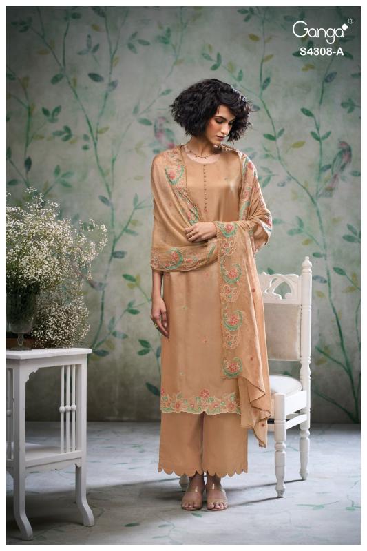 Ganga aviya 4308 wholesale dress materials non catalogue